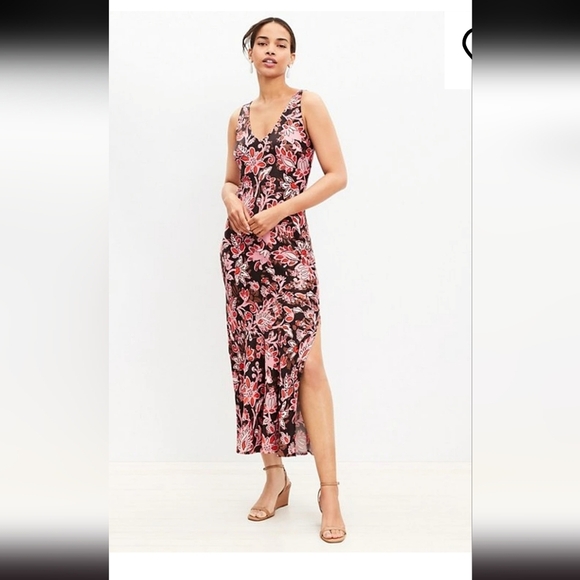 Loft Floral Slip Dress - Picture 8 of 8